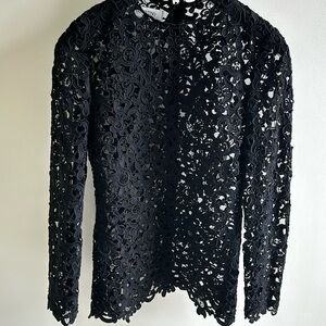 Valentino lace back zip up top